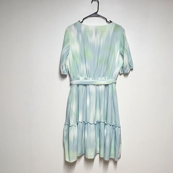 NWT Alex Marie Garden Bouquet water Color Dress in Sky / Mint Sz 14 - Picture 2 of 6
